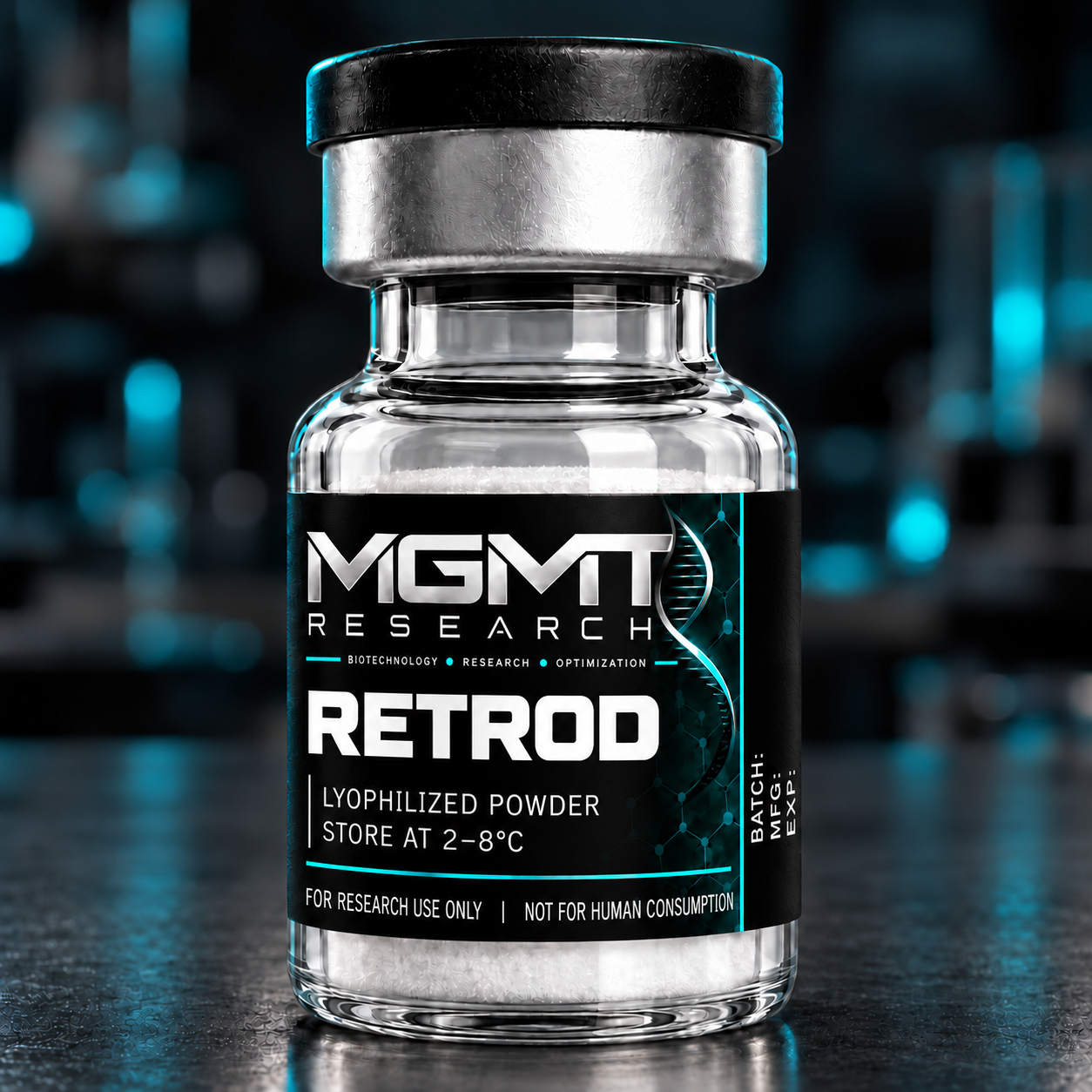 MGMT Research RETROD vial without a strength displayed
